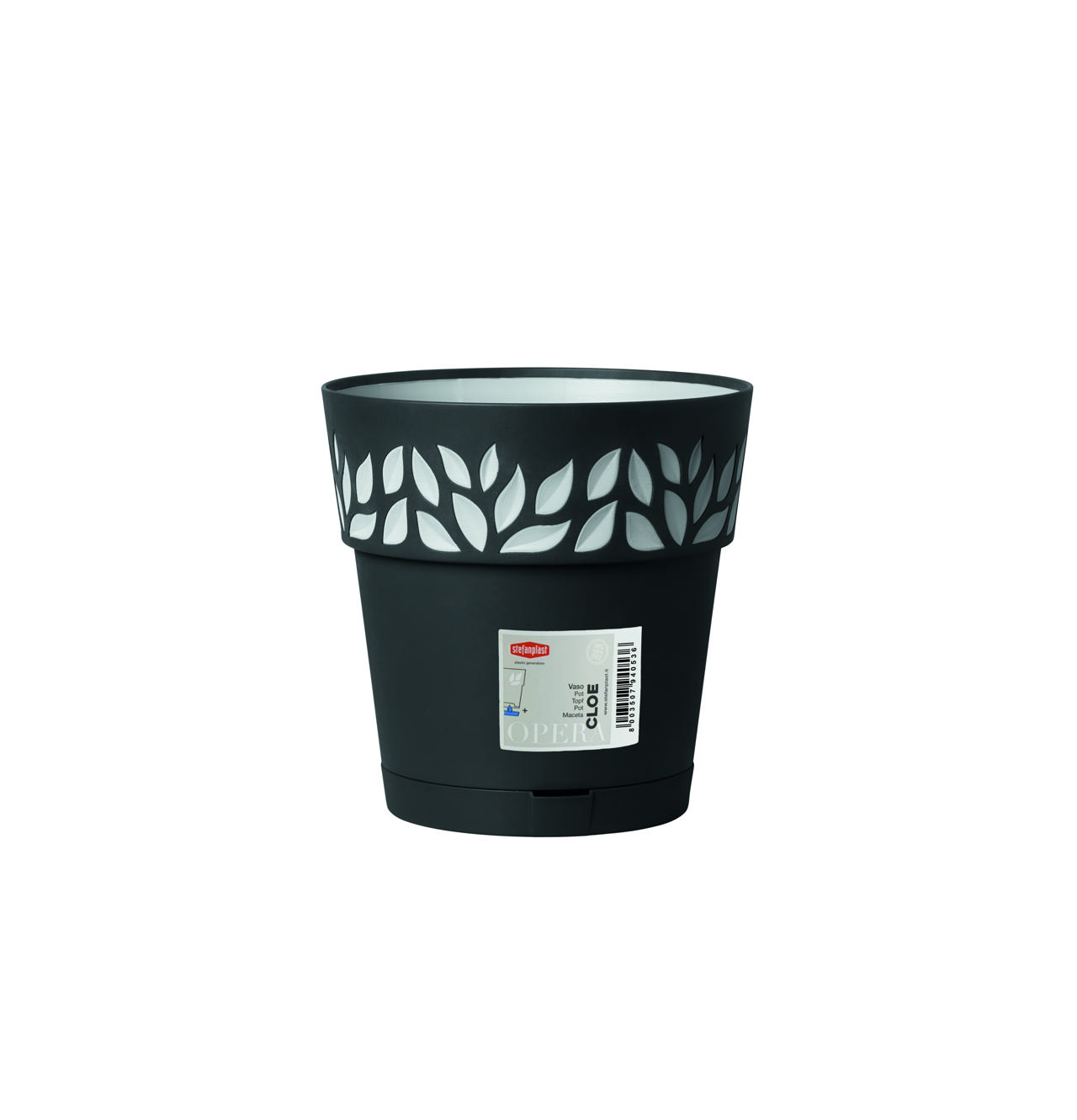 STEFANPLAST CLOE POT 20CM ANTHRACITE