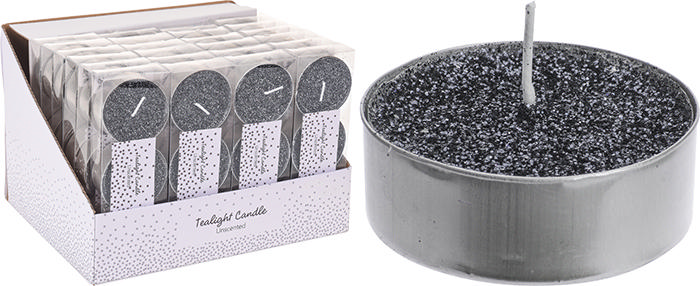 TEALIGHT SET 3PCS GREY