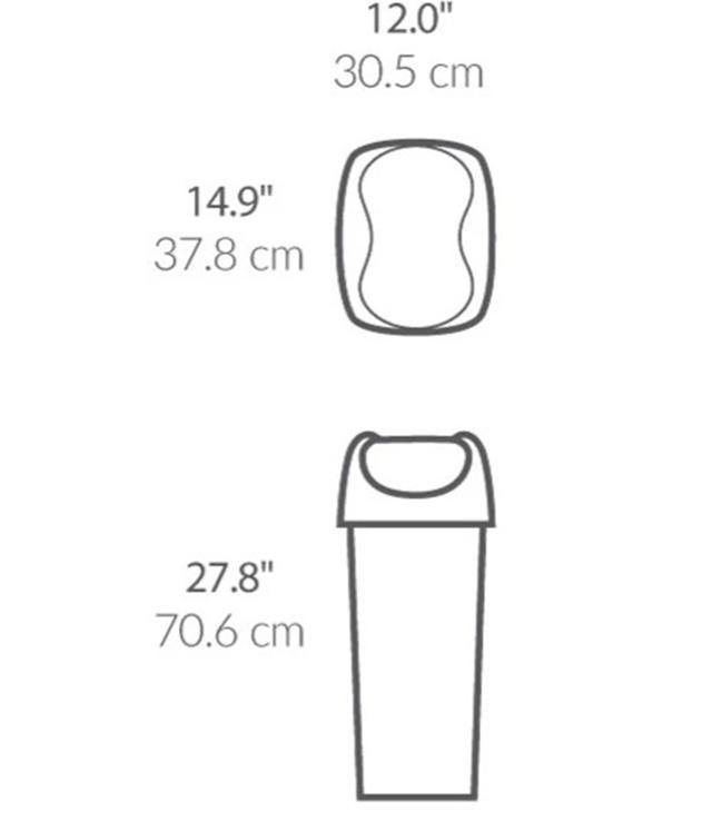 SIMPLEHUMAN ΠΛΑΣΤΙΚΟΣ ΚΑΔΟΣ 40L