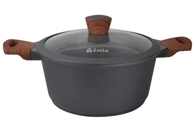 ESTIA STONE CASSEROLE WITH LID 24CM