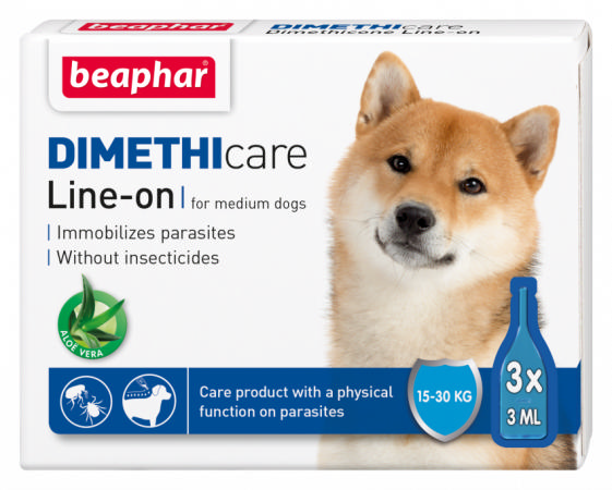 BEAPHAR FLEA&TICK DIMETHICARE M DOG X3