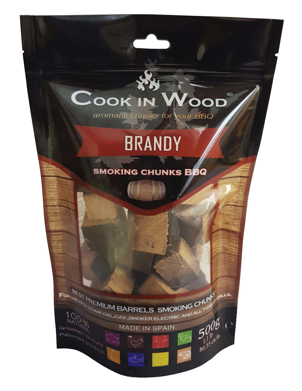 COOK IN WOOD SMOKING CHUNKS BRANDY 500GR