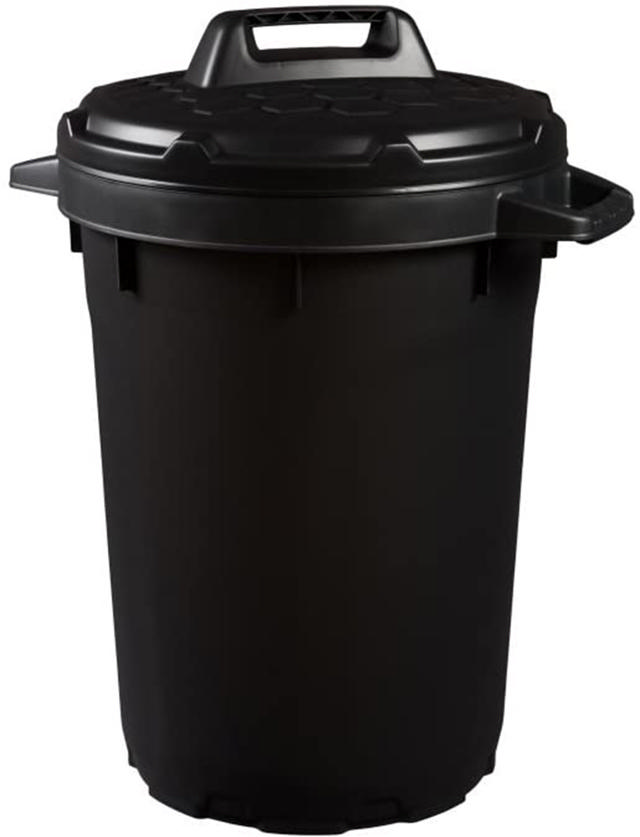 STRATA HEAVY DUTY BIN WITH LID 90L - BLACK