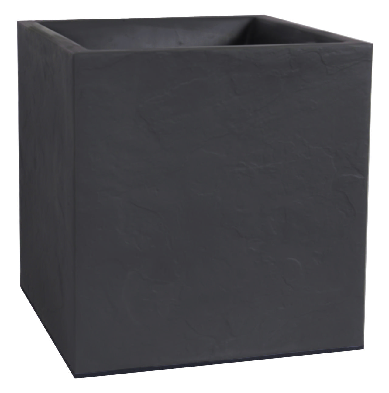 EDA PLASTIC POT SQUARE 40X40X44CM, 31LT-13730-ANTHRACITE