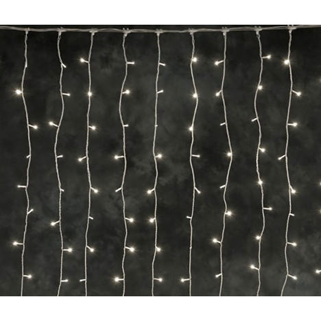 XMAS LED CURTAIN 200L 2X1M WHITE