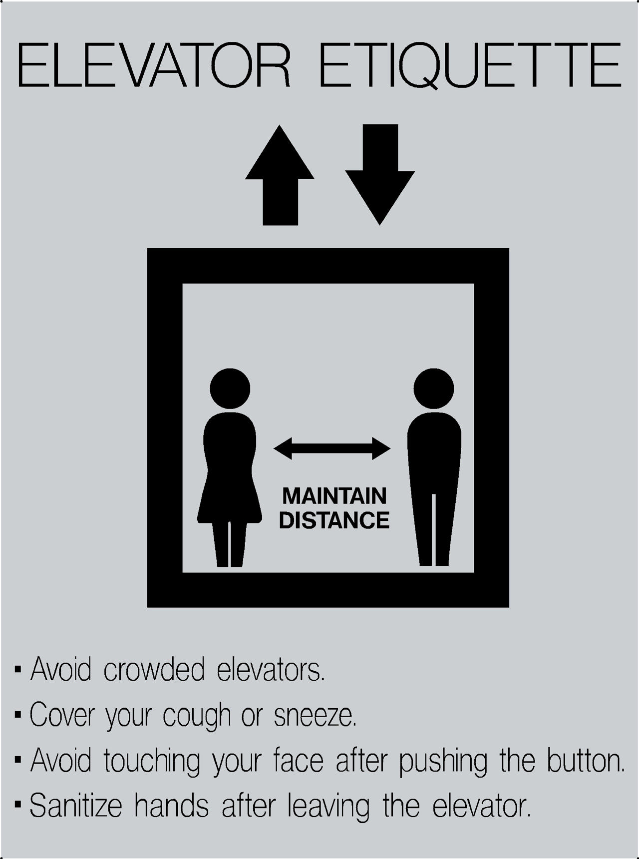 ELEVATOR RULES SIGN