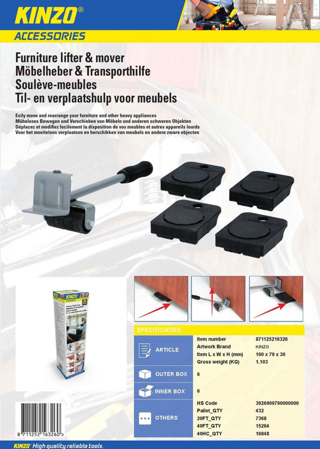 KINZO FURNITURE LIFTER & MOVER