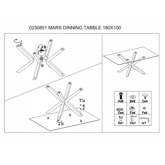 MARS DINING TABLE - BLACK