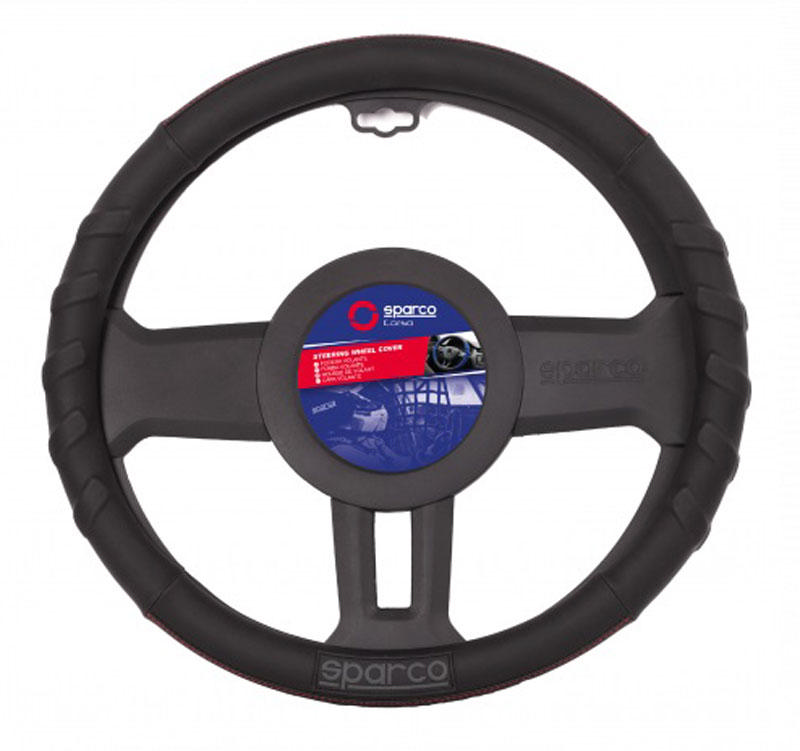 SPARCO ΚΑΛΥΜΜΑ ΤΙΜΟΝΙΟΥ WHEEL COVER BLACK PVC GRIP SPC1117BK