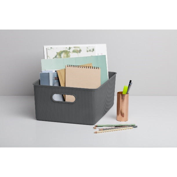 TATAY STORAGE BASKET 38.5X29.4X16CM 15L GREY