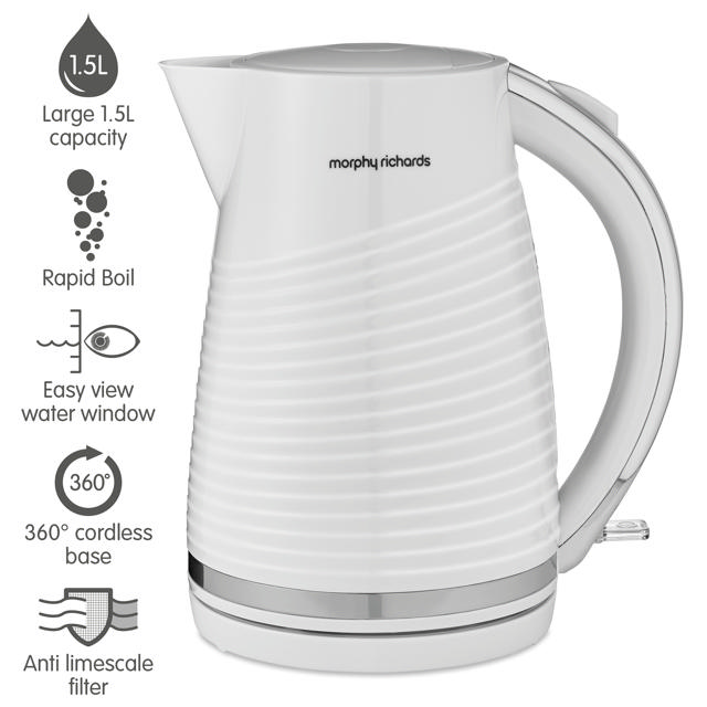 MORPHY RICHARDS 108269 DUNE KETTLE 3KW 1.7 WHITE