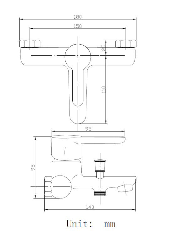 HOFER PLUIE AMANZI COLLECTION BATH MIXER