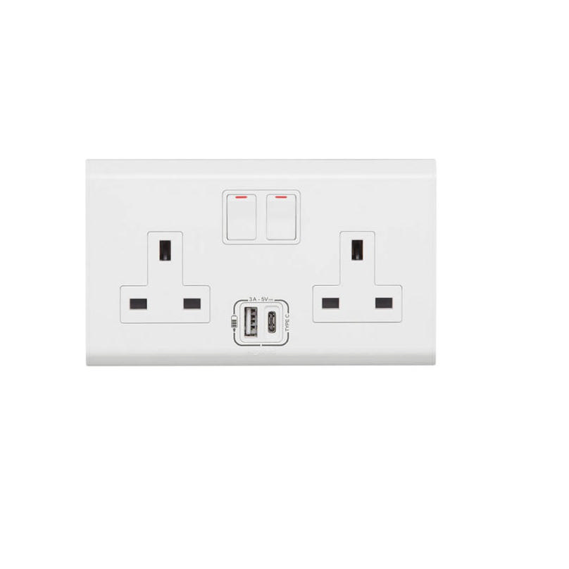 LEGRAND 617644 BELANKO S 13A 2GANG SOCKET +USB