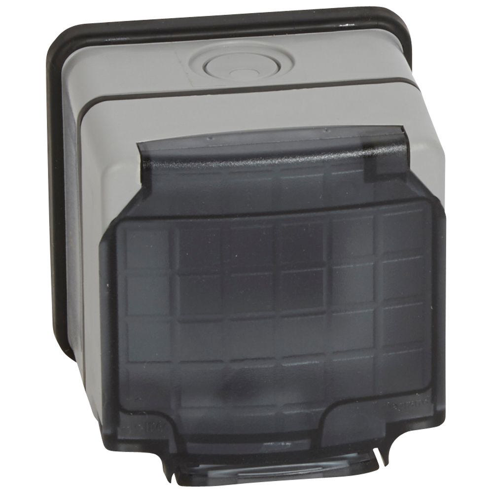 LEGRAND 684636 ADAPTOR MOSAIC PLEXO 66 2 MOD SEMI TRANSPARENT LID GREY 