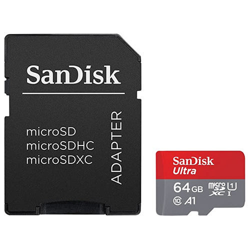 SANDISK MICRO SDHC 64GB + SD ΠΡΟΣΑΡΜΟΓΕΑΣ