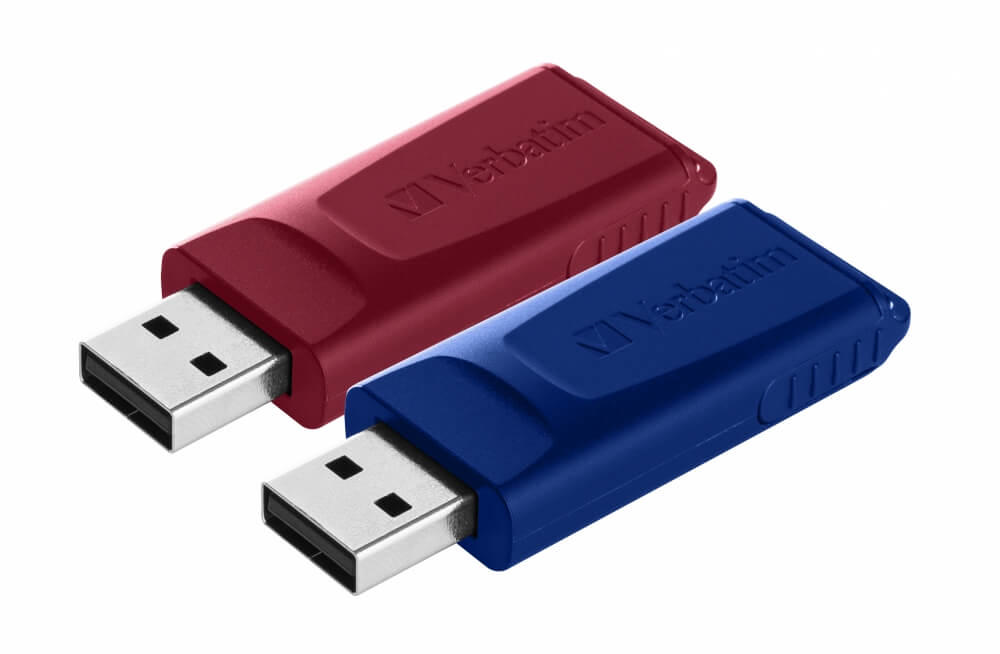 VERBATIM 32GB USB DRIVE BLUE /RED 2PCS