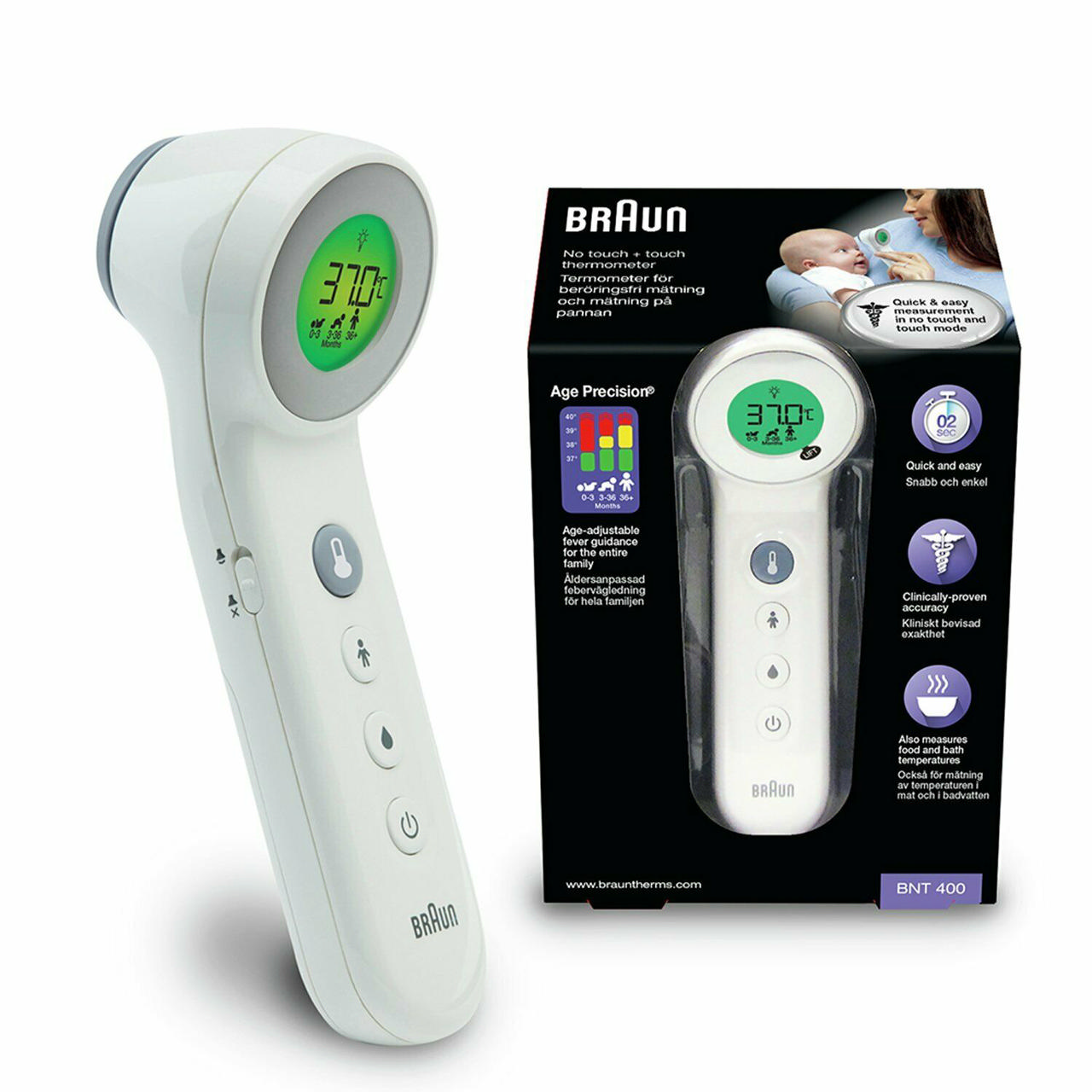BRAUN BNT400 NO TOUCH THERMOMETER