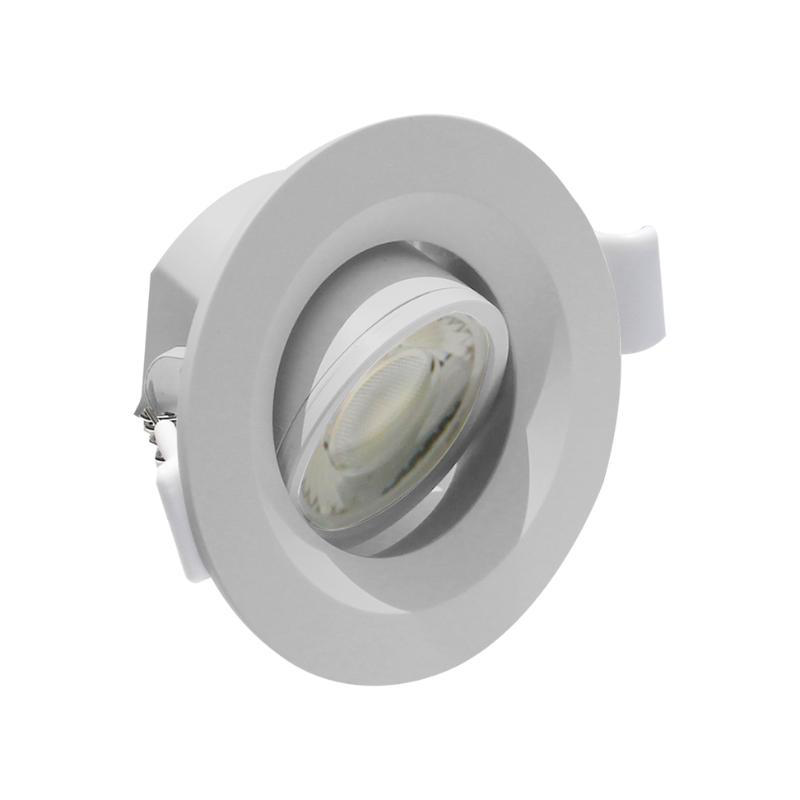 TECH LIGHT LED 7W ΥΠΟΧΩΜΕΝΟ ΣΗΜΕΙΟ ΦΩΣ ΣΤΡΟΓΓΥΛΟ ΑΣΗΜΕΝΙΟ 600LM 3CCT 60° IP20 Ø90xH48 CUTOUT:Ø70MM