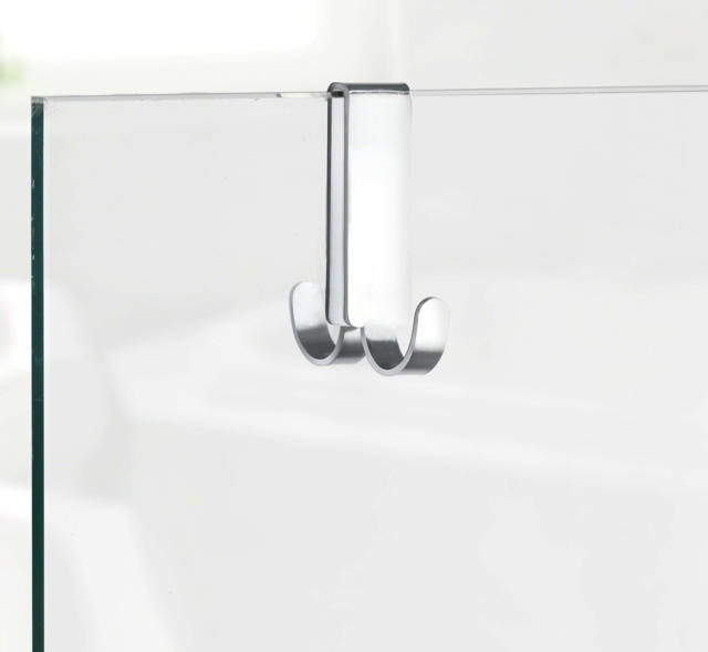 WENKO DOUBLE SHOWER HOOK VIESTE UNO STAINLESS STEEL