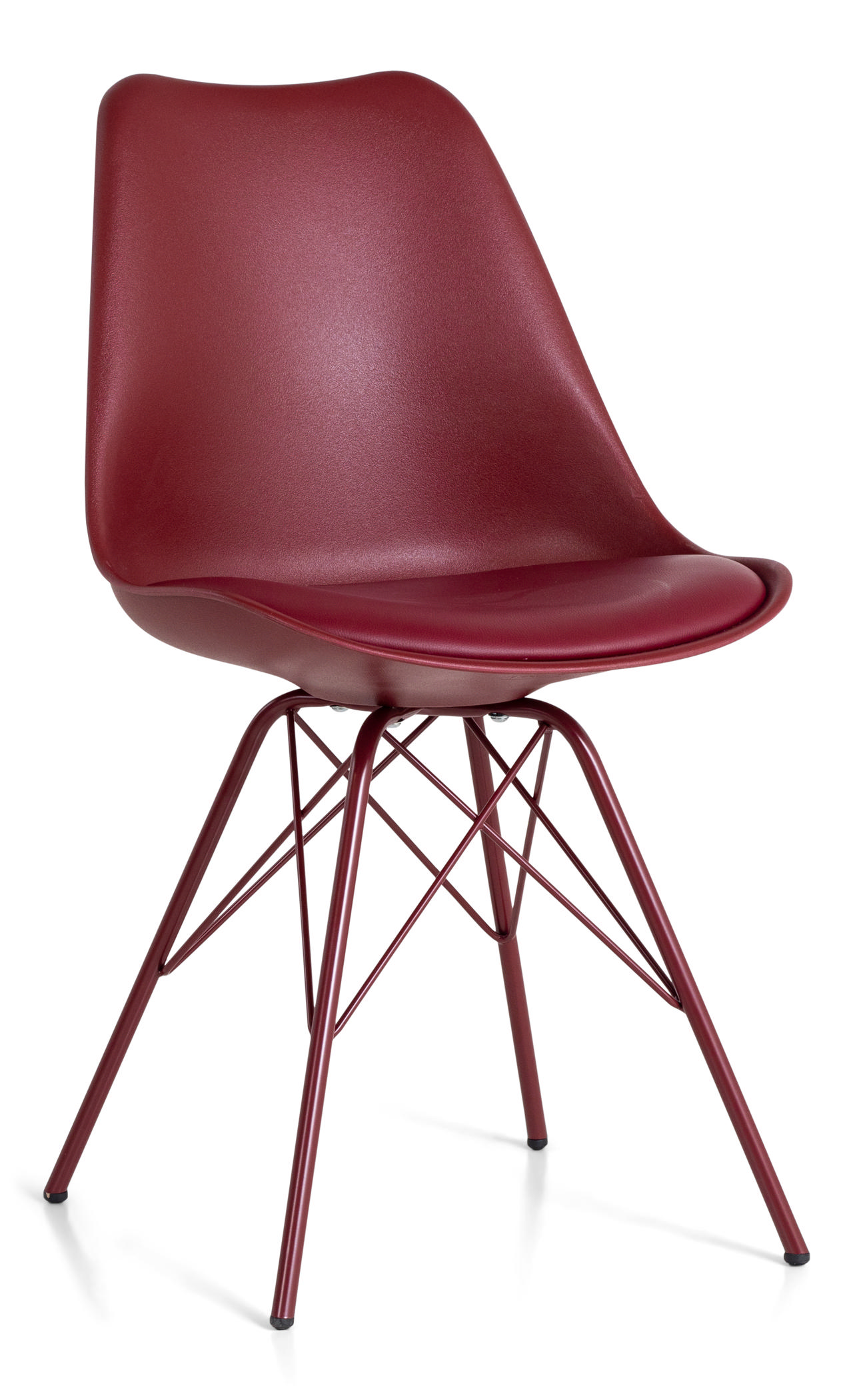 EMMA DINING CHAIR RED 50X87.5X57CM