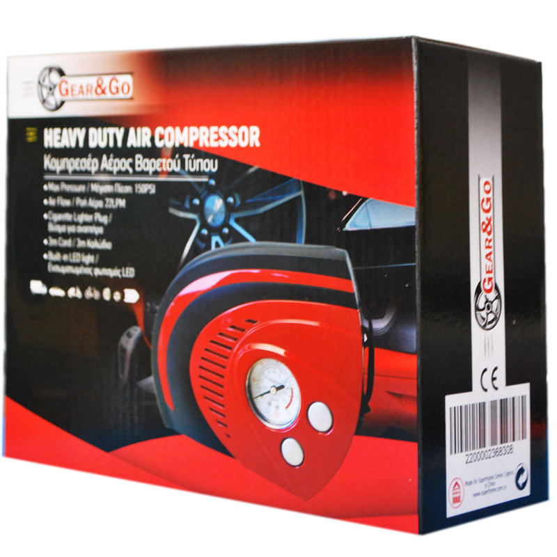 GEAR&GO COMPRESSOR 12V 250/300PSI