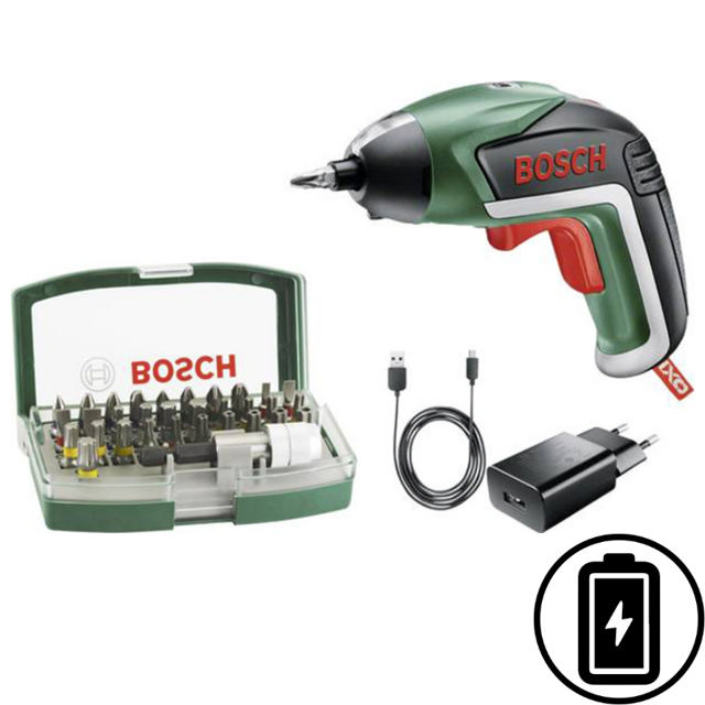 BOSCH IXO V 3.6V BIT SET & COMPACT SCREWDRIVER