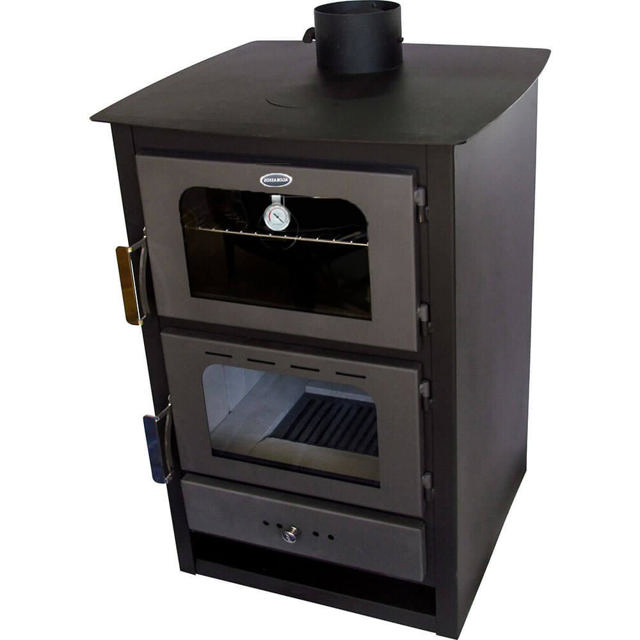 WOOD STOVE WITH OVEN 15.5KW PENEL 60X64X90CM - BLACK