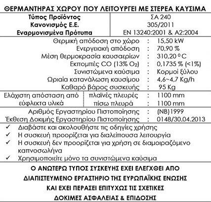 ΞΥΛΟΣΟΜΠΑ ΜΕ ΦΟΥΡΝΟ 15.5KW PENEL 60X64X90CM - ΜΑΥΡΟ