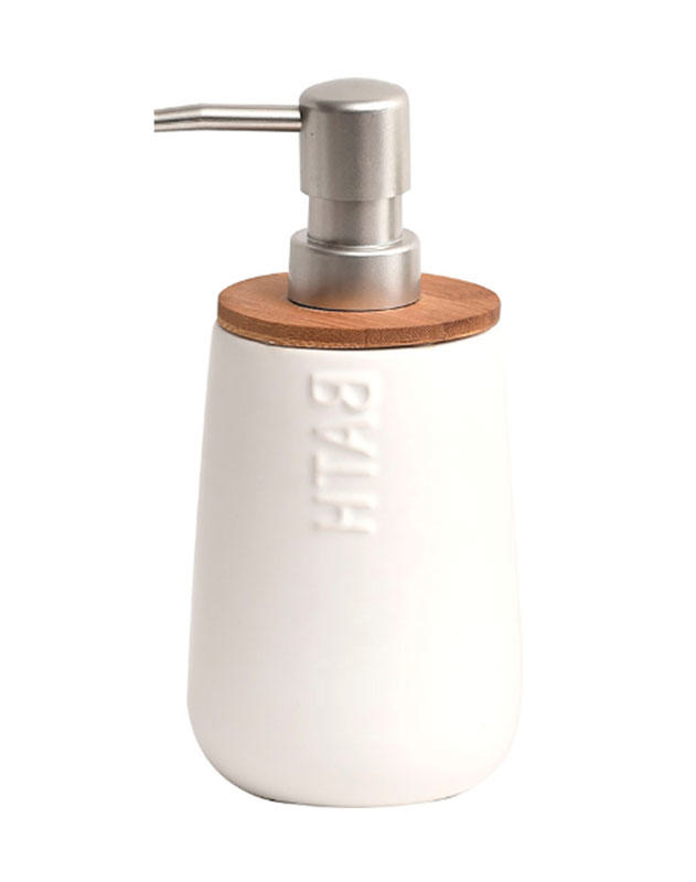 TENDANCE DOLOMITE SOAP DISPENSER WHITE/BAMBOO