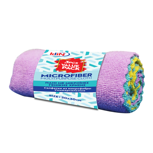 SUPER KLIN MICROFIBER VALUE PACK 3PCS