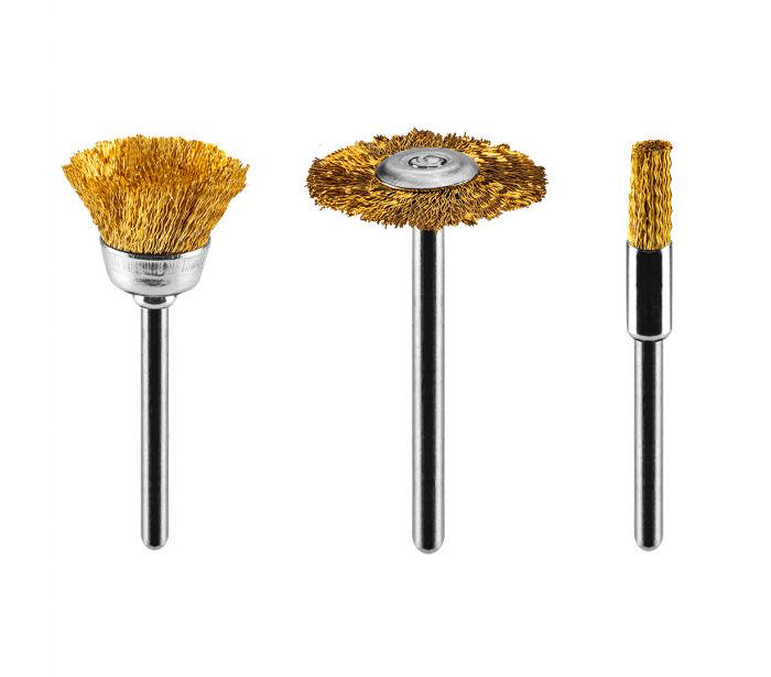 GRAPHITE 3PCS MINI BRASS WIRE BRUSH