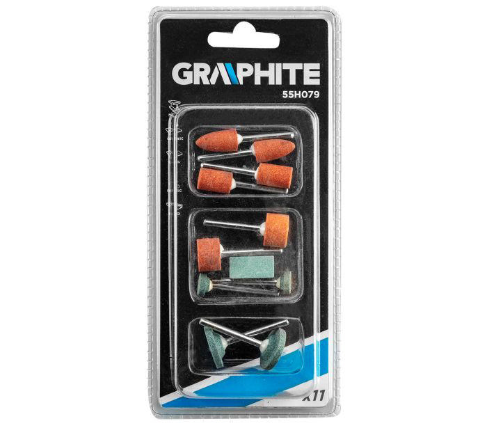 GRAPHITE 11PCS MINI MOUNTED POINTS 