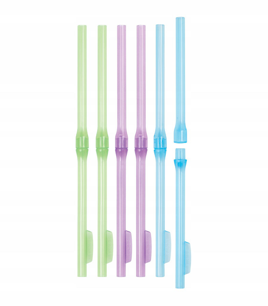 SISTEMA HYDRATION BOTTLE REUSABLE DRINKING STRAWS 6PCS