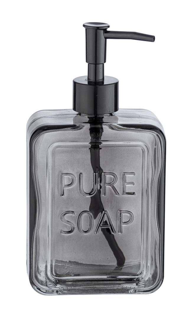 WENKO GLASS SOAP DISPENSER PURE GREY