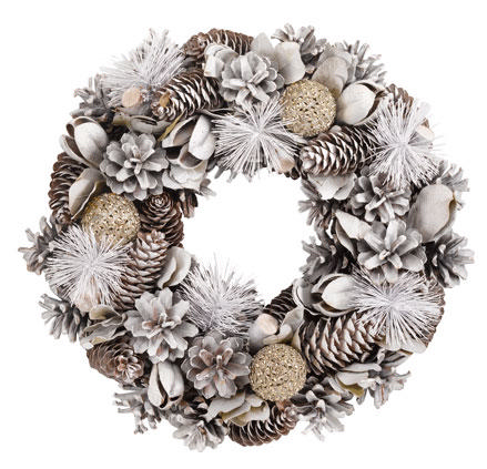 THREE KINGS JINGLE PINE WREATH 36CM