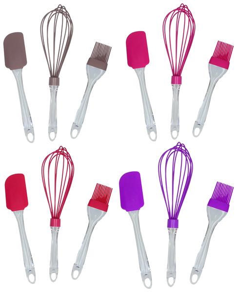 ALPINA SET 3PCS BAKING TOOLS 4 ASSORTED COLORS