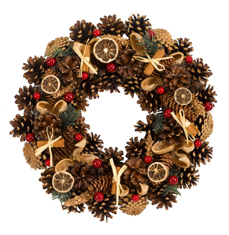 THREE KINGS WINTER SPICE WREATH 36CM