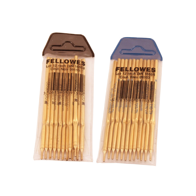 FELLOWES PEN REFILLS BLUE 12 PACK