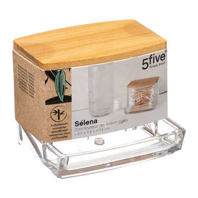 5FIVE Q-TIP DISPENSER SELENA BAMBOO