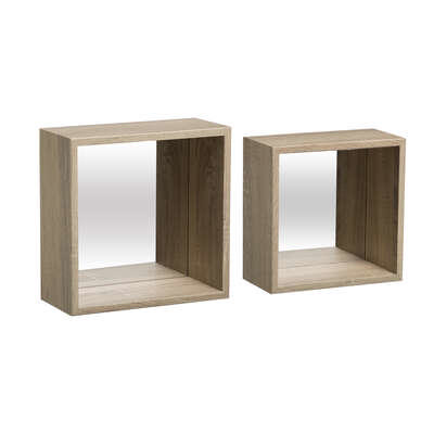 5FIVE MIRROR CUBE SHELF FIXY NATURAL 2PCS