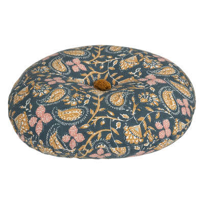 5FIVE CUSHION ROUND FOLK D40CM 2 ASSORTED COLORS