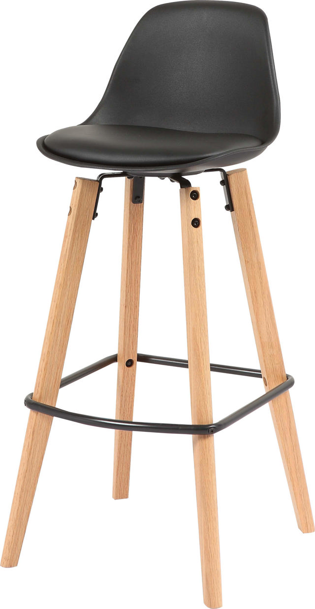 SUPERLIVING BORA BAR STOOL SEAT BLACK 42X48X101CM