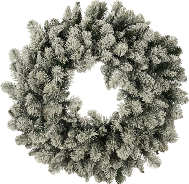 SNOWY WREATH 60CM