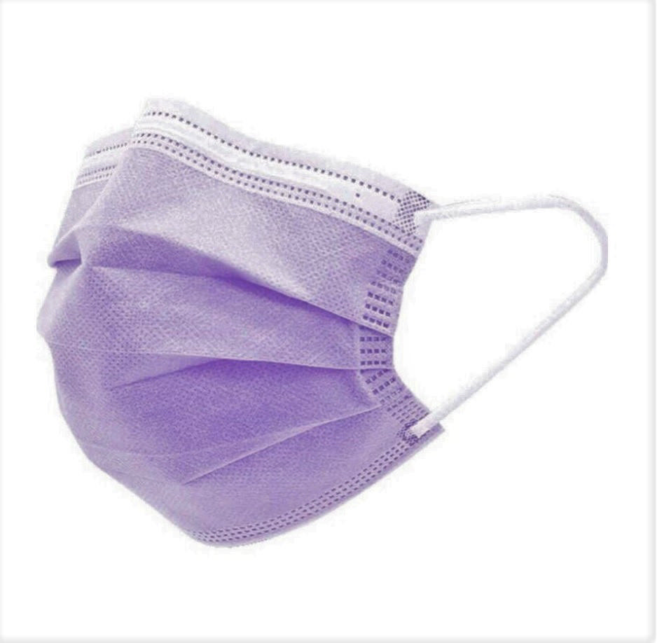 3 LAYER PROTECTIVE MASKS 10PCS VIOLET