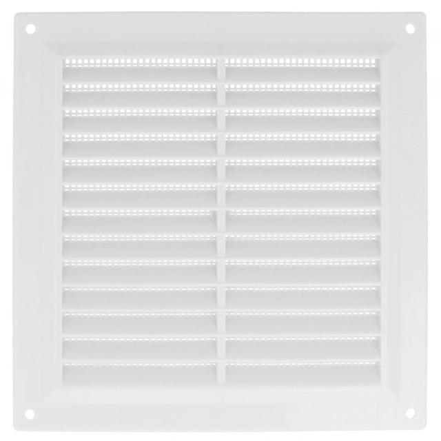 DOOR VENTILATIION GRILL WITH NET 170X170MM WHITE