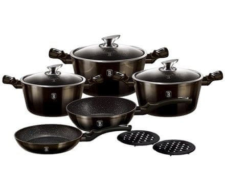 BERLINGER HAUS BH-6615 COOKWARE SET 13PCS SHINY BLACK