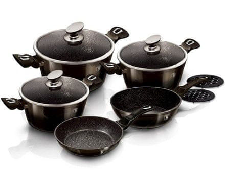 BERLINGER HAUS BH-6615 COOKWARE SET 13PCS SHINY BLACK