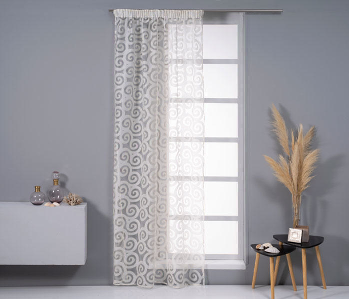 EASYHOME CURTAIN AQUILA ECRU 140Χ270CM