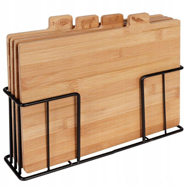 CUTTING BOARD SET BAMBOO 5PCS 28X20X7CM