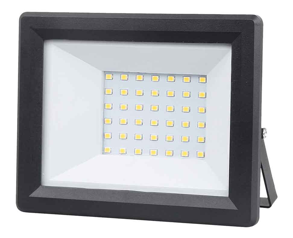 TECH LIGHT LED 30W ΛΕΠΤΟΣ ΠΡΟΒΟΛΕΑΣ ΜΑΥΡΟΣ 2400LM 6500K IP65